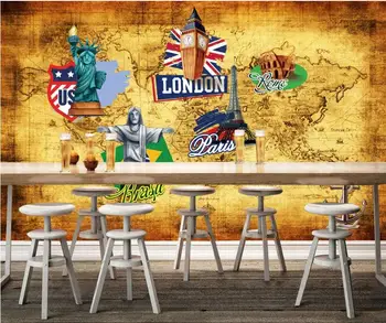 Customized large mural cafe map name building wallpaper mural
Customized large mural cafe map name building wallpaper mural
