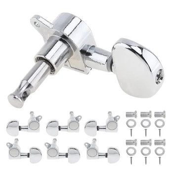 6 Chrome Tuning Pegs Keys Profession Acoustic Guitar String Tuners Machine Heads 3R3L Set
6 Chrome Tuning Pegs Keys Profession Acoustic Guitar String Tuners Machine Heads 3R3L Set