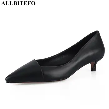 ALLBITEFO high quality soft genuine leather low heel shoes thin heel fashion women heels shoes kitten heels women office shoes
ALLBITEFO high quality soft genuine leather low heel shoes thin heel fashion women heels shoes kitten heels women office shoes