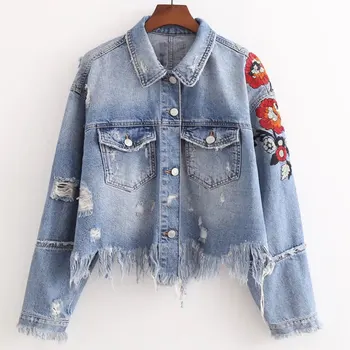 2020 Spring Denim Jacket Women Tassels Denim Jackets Hot Sale Long Sleeved Coats Fashion Embroidered Jacket chaqueta mujer
2020 Spring Denim Jacket Women Tassels Denim Jackets Hot Sale Long Sleeved Coats Fashion Embroidered Jacket chaqueta mujer