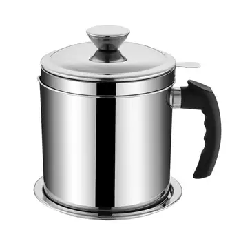 1pc Stainless Steel Rustproof Durable Oil Storage Can Cooking Oil Pot Grease Strainer for Kitchen Oil Filtering
1pc Stainless Steel Rustproof Durable Oil Storage Can Cooking Oil Pot Grease Strainer for Kitchen Oil Filtering
