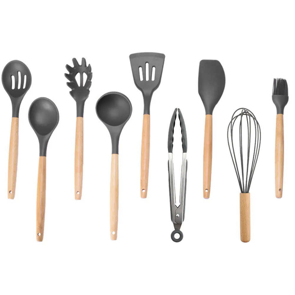 9PCS Silicone Wood Turner Soup Spoon Spatula Brush Scraper Pasta Server Egg Beater Kitchen Cooking Tools Kitchenware Green/Pink
9PCS Silicone Wood Turner Soup Spoon Spatula Brush Scraper Pasta Server Egg Beater Kitchen Cooking Tools Kitchenware Green/Pink