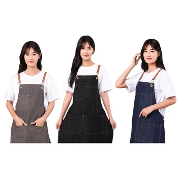 Cotton Canvas Apron Salon Supermarket Cafe Fast-Food Service Work Clothes Kitchen Aprons for Women Black
Cotton Canvas Apron Salon Supermarket Cafe Fast-Food Service Work Clothes Kitchen Aprons for Women Black
