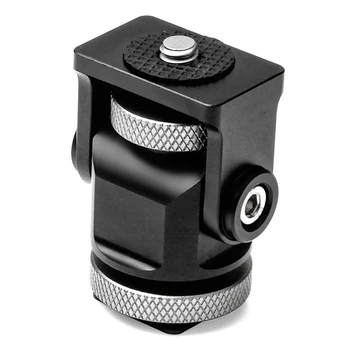 Monitor Holder Mount On Camera Pan 180 degree tilt 180 degree with Cold Shoe Mount and 1/4 inch Mount