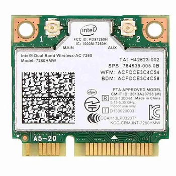 802.11ac for Intel Wireless-AC 7260 7260HMW wifi BT 4.0 Bluetooth adapter mini PCI-E 867Mbps 7260AC 2x2 WiFi Wlan card
802.11ac for Intel Wireless-AC 7260 7260HMW wifi BT 4.0 Bluetooth adapter mini PCI-E 867Mbps 7260AC 2x2 WiFi Wlan card