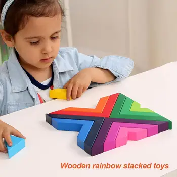 Rainbow Stacking Blocks Wooden Stacking Bricks Learning Educational Toy Wooden 3D Puzzle Toy For Kids Stacking Games
Rainbow Stacking Blocks Wooden Stacking Bricks Learning Educational Toy Wooden 3D Puzzle Toy For Kids Stacking Games