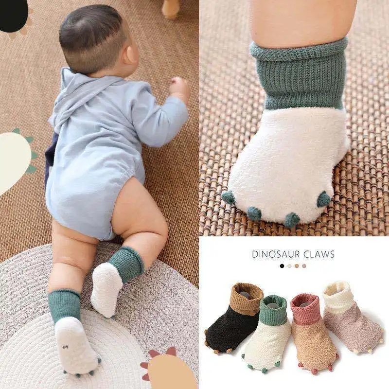 

0-24 Months Autumn/winter Non-slip Baby Socks Thick Coral Fleece Keep Warm Newborn Baby Girls Fleece Socks Cute Boys Floor Socks