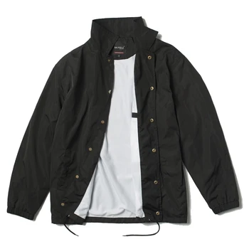 Nylon hip hop streetwear plain black coach jacket vintage waterproof lightweight windbreaker for men
Nylon hip hop streetwear plain black coach jacket vintage waterproof lightweight windbreaker for men