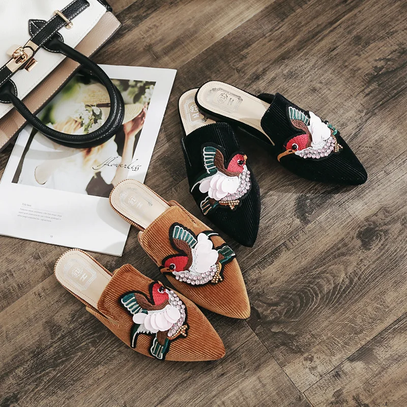 2018 Korean-style Spring New Style Man-made Diamond Embroidered Pointed High Heel ban tuo xie
2018 Korean-style Spring New Style Man-made Diamond Embroidered Pointed High Heel ban tuo xie