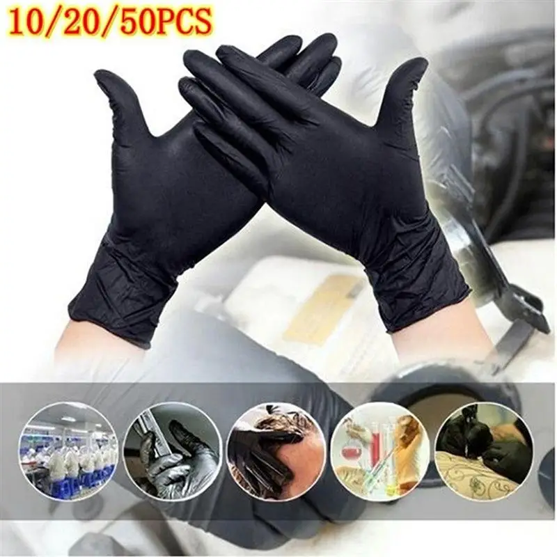 10/20/50/100Pcs Black Disposable Nitrile Gloves Powder Free Ambidextrous Household Cleaning Industrial Use Tattoo Latex Gloves
10/20/50/100Pcs Black Disposable Nitrile Gloves Powder Free Ambidextrous Household Cleaning Industrial Use Tattoo Latex Gloves