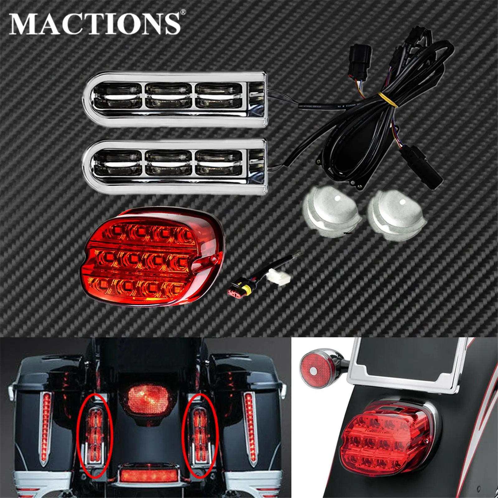 Motorcycle Accent Saddlebag Filler Inserts Support LED Lights&Brake Taillights License Plate Rear Lamp For Harley Touring 14-20
Motorcycle Accent Saddlebag Filler Inserts Support LED Lights&Brake Taillights License Plate Rear Lamp For Harley Touring 14-20