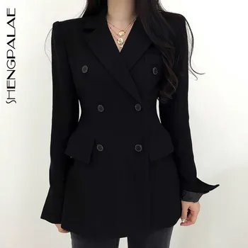 SHENGPALAE 2020 Spring Autumn New Pattern Full Flare Sleeve Solid Color Double Breasted Slim Fit Lapel Collar Suit Coat
SHENGPALAE 2020 Spring Autumn New Pattern Full Flare Sleeve Solid Color Double Breasted Slim Fit Lapel Collar Suit Coat