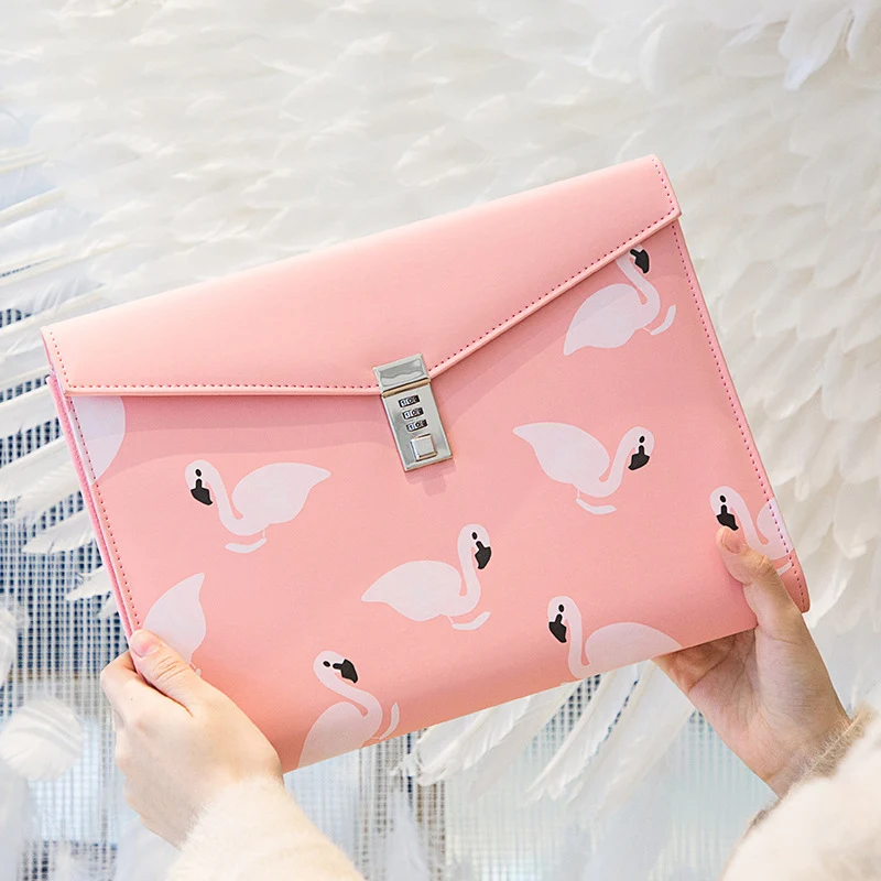 A4 File Folder with Lock Flamingo Document Box Organizer Bag Display Fichario Cabinet Case Office School Padfolio Holder Book
A4 File Folder with Lock Flamingo Document Box Organizer Bag Display Fichario Cabinet Case Office School Padfolio Holder Book