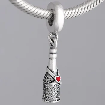 

Original Champagne Celebrate For Victory Pendant Beads Fit 925 Sterling Silver Bead Charm Bracelet Bangle DIY Jewelry