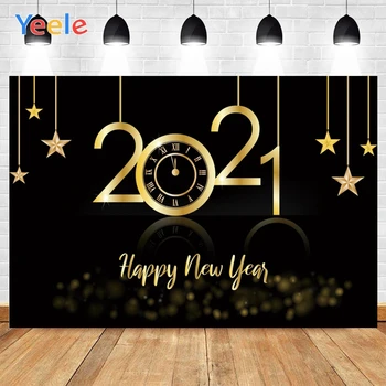 Yeele Happy New Year Golden Stars Spots Black Board Background Photophone Photography Backdrop for Decoration Customized Size 
Yeele Happy New Year Golden Stars Spots Black Board Background Photophone Photography Backdrop for Decoration Customized Size