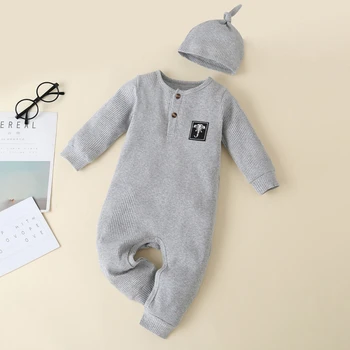 2020 Spring Autumn Solid Baby Boys Cute Romper+ Hat Toddler Baby Boy Clothes Infant Onesie New Born Baby Clothes New
2020 Spring Autumn Solid Baby Boys Cute Romper+ Hat Toddler Baby Boy Clothes Infant Onesie New Born Baby Clothes New