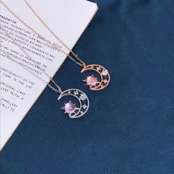 Charm 925 Sterling Silver Original Women's Pendant Necklace Moon Star Inlaid Zircon Ashake Luxury Advanced Clavicle Chain Fine
Charm 925 Sterling Silver Original Women's Pendant Necklace Moon Star Inlaid Zircon Ashake Luxury Advanced Clavicle Chain Fine