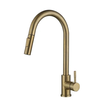 Brushed Gold Kitchen Faucet Pull Out Kitchen Sink Water Tap Single Handle Mixer Tap 360 Rotation Kitchen Shower Faucet
Brushed Gold Kitchen Faucet Pull Out Kitchen Sink Water Tap Single Handle Mixer Tap 360 Rotation Kitchen Shower Faucet