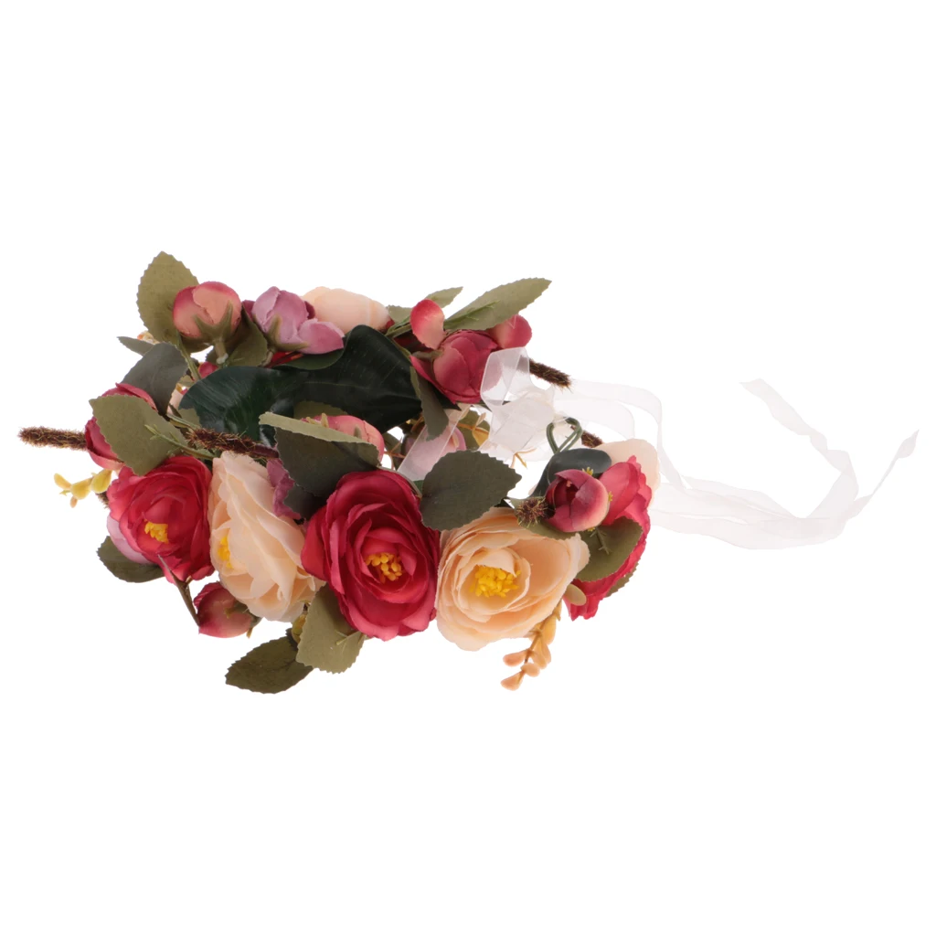 Elegant Women Girls Colorful Flower Cluster Hair Band Headwear Summer Beach photography Elegant Women Girls Colorful Flower Cluster Hair Band Headwear Summer Beach photography