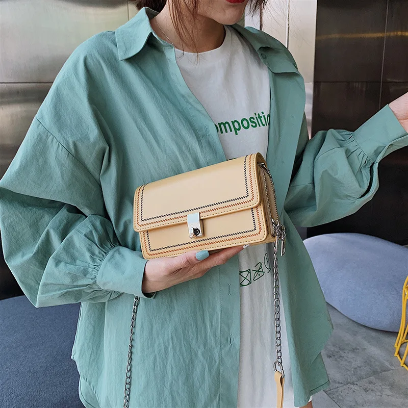 Shangxin Xiaobao Female in Summer of Chao Korean Edition Vehicle Seam Slanting Bag Chain Single Shoulder Bag Fashion Square Bag
Shangxin Xiaobao Female in Summer of Chao Korean Edition Vehicle Seam Slanting Bag Chain Single Shoulder Bag Fashion Square Bag