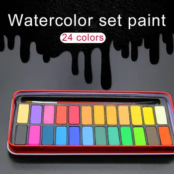 Solid Watercolour Set Drawing Graffiti Art Supplies Crafts Artist 24 Colors Red Iron Boxes Professional Portable
Solid Watercolour Set Drawing Graffiti Art Supplies Crafts Artist 24 Colors Red Iron Boxes Professional Portable