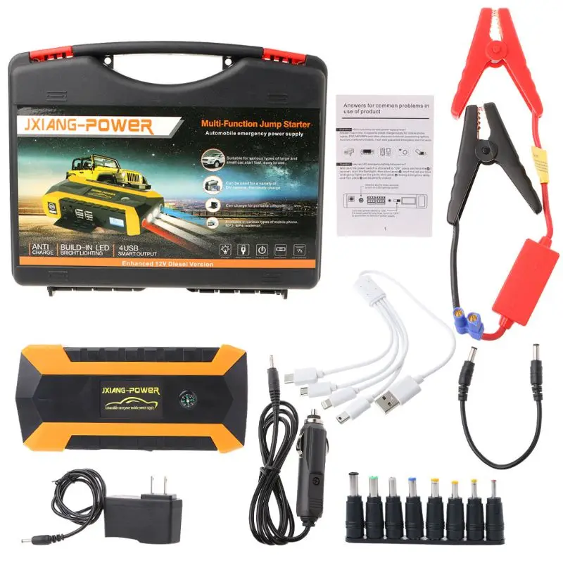 89800mAh 4 USB Portable Car Jump Starter Pack Booster Charger Battery Power Bank
89800mAh 4 USB Portable Car Jump Starter Pack Booster Charger Battery Power Bank