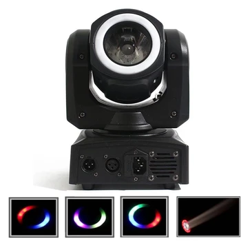 

60W LED Spot Lighting/RGBW Spotlight With RGB LED Light Strip Ring/DMX512 LED Beam Effect Moving Head Stage Lights With Halo