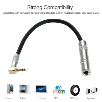Portable 90 Degree 3.5MM male to 6.5 6.35 Female Audio Plug Cable Line Connect Microphone Headset Earphone Headphone Computer
Portable 90 Degree 3.5MM male to 6.5 6.35 Female Audio Plug Cable Line Connect Microphone Headset Earphone Headphone Computer