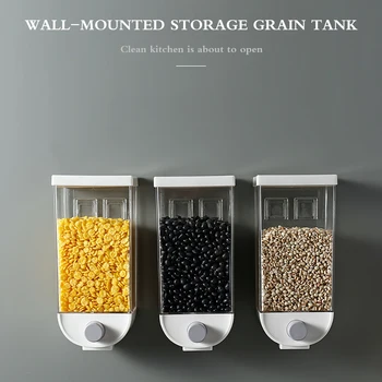 1000ml/1500ml Grain Storage Box Wall-Mounted Tank Home Cereal Bean Rice Container Oatmeal Dispenser 
1000ml/1500ml Grain Storage Box Wall-Mounted Tank Home Cereal Bean Rice Container Oatmeal Dispenser