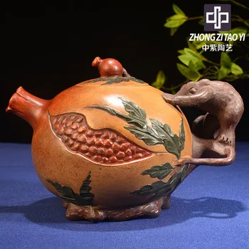 In Purple Yixing The Qing Dynasty The Cultural Revolution Kettle Old Dark-red Enameled Pottery Teapot Taiwan Backflow Jiang Rong