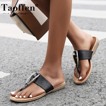 TAOFFEN Women Sandals Summer Daily Flip-Flop Women Shoes Fashion Metal Decoration Slip On Daily Female Footwear Size 35-43
TAOFFEN Women Sandals Summer Daily Flip-Flop Women Shoes Fashion Metal Decoration Slip On Daily Female Footwear Size 35-43