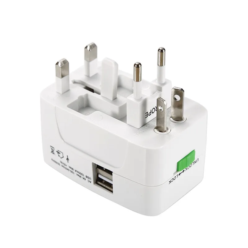 Universal Travel Adapter Travel Power AC Plug Adapter Converter Multi-function US/UK/EU/AU Plug with 2 USB Port Travel Adapter
Universal Travel Adapter Travel Power AC Plug Adapter Converter Multi-function US/UK/EU/AU Plug with 2 USB Port Travel Adapter