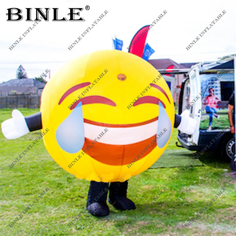 2019 new popular giant inflatable smiley face costume Emoji mascot cartoon funny laughing cry face balloon for party decoration
2019 new popular giant inflatable smiley face costume Emoji mascot cartoon funny laughing cry face balloon for party decoration