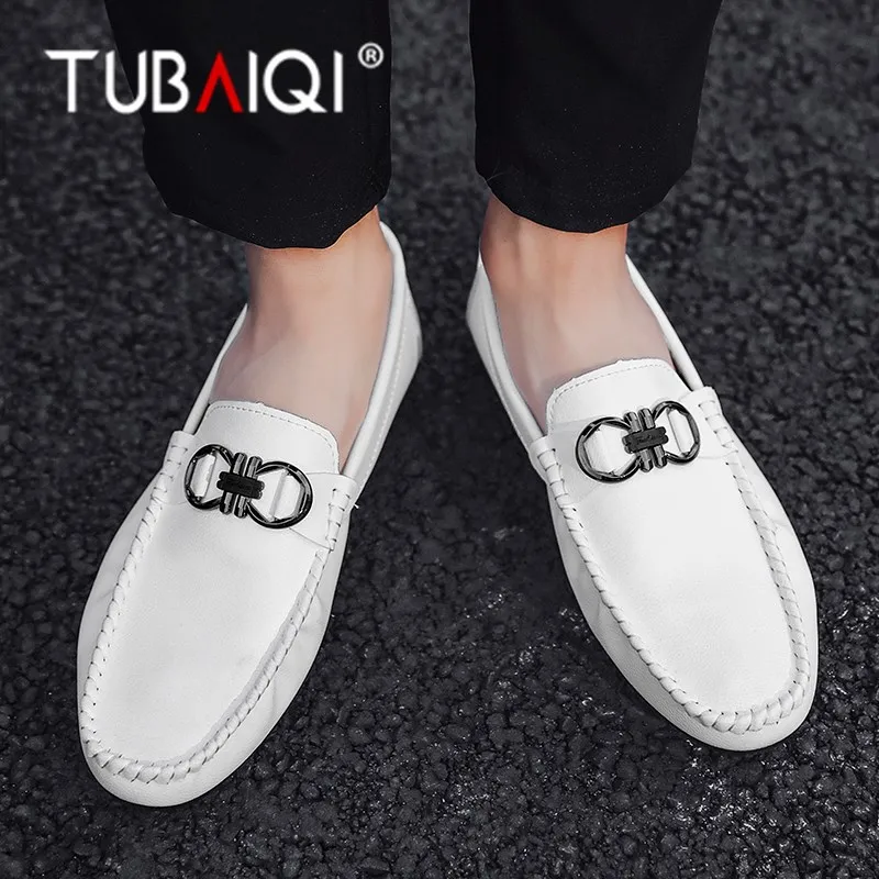 Фото Men Leather Shoes British Style Men's Casual Luxury Brand 2020 Mens Loafers Moccasins Homme Driving for | Обувь