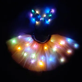 orange Girls Clothes Shiny Star Tutu LED Skirt Set Princess Party Tutus Tulle Pettiskirt Children Ballet led tron Dance Wear
orange Girls Clothes Shiny Star Tutu LED Skirt Set Princess Party Tutus Tulle Pettiskirt Children Ballet led tron Dance Wear