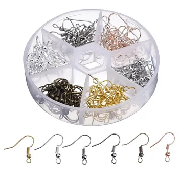 120 Pieces/Box Earring Hooks Ear Wires Fish Hook with Storage Case
120 Pieces/Box Earring Hooks Ear Wires Fish Hook with Storage Case