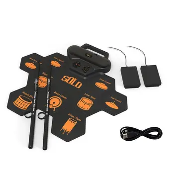 Portable Hand Roll Electronic Drum Children Percussion Musical Instrument Beginners Tool Kit with Drumsticks Foot Pedal
Portable Hand Roll Electronic Drum Children Percussion Musical Instrument Beginners Tool Kit with Drumsticks Foot Pedal