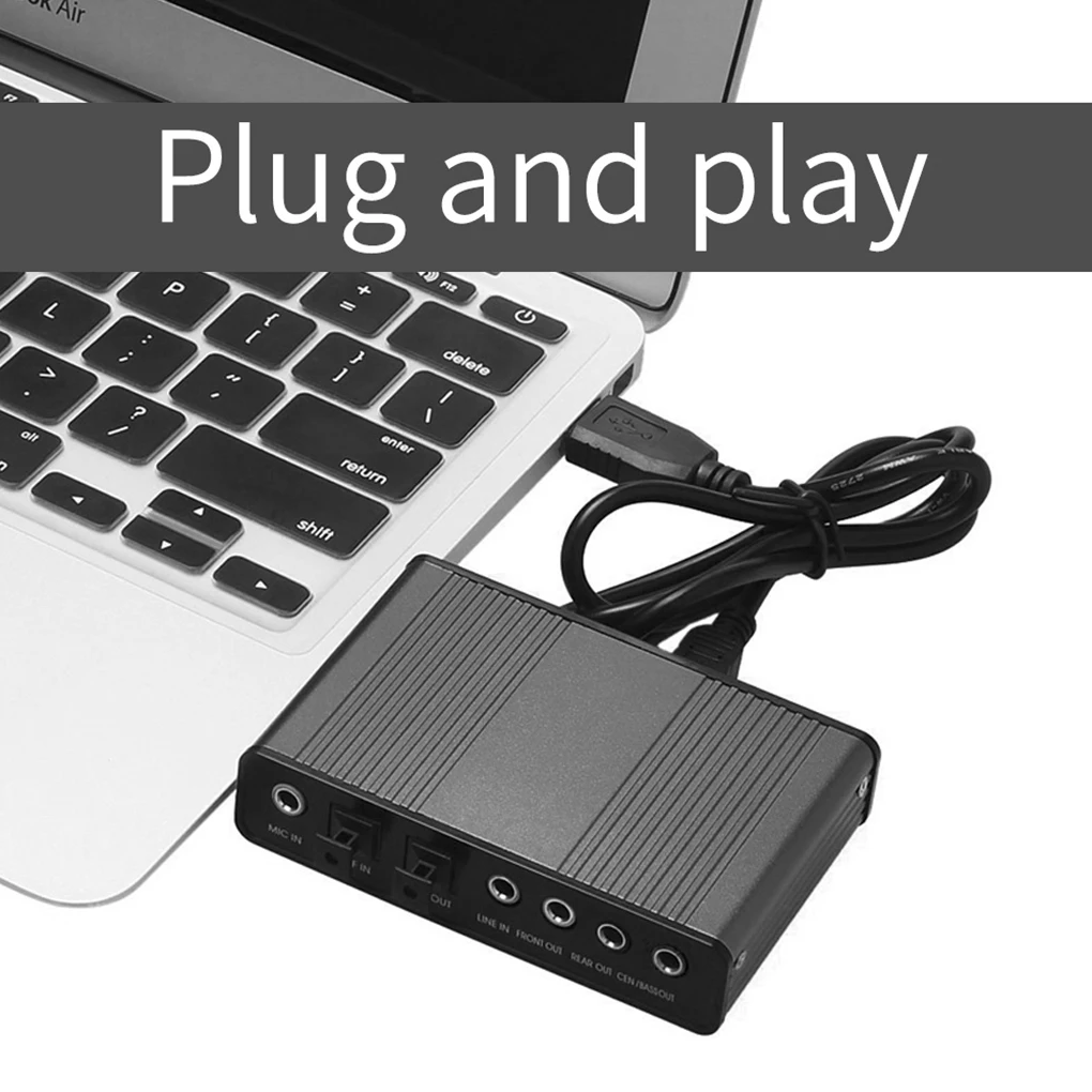 5.1 External USB Sound Card Professional 6 Channel Audio Adapter Micphone Sound Card Mac Win Compter Optical AudioCard Converter
5.1 External USB Sound Card Professional 6 Channel Audio Adapter Micphone Sound Card Mac Win Compter Optical AudioCard Converter