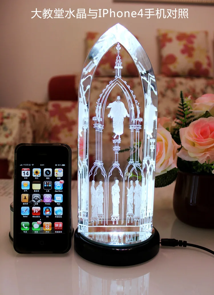 prayers crystal carving christian handicrafts, gifts religious