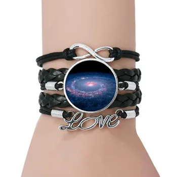 Nebulae White Blue Planet Bracelet Love Black Twisted Leather Rope Wristband
Nebulae White Blue Planet Bracelet Love Black Twisted Leather Rope Wristband