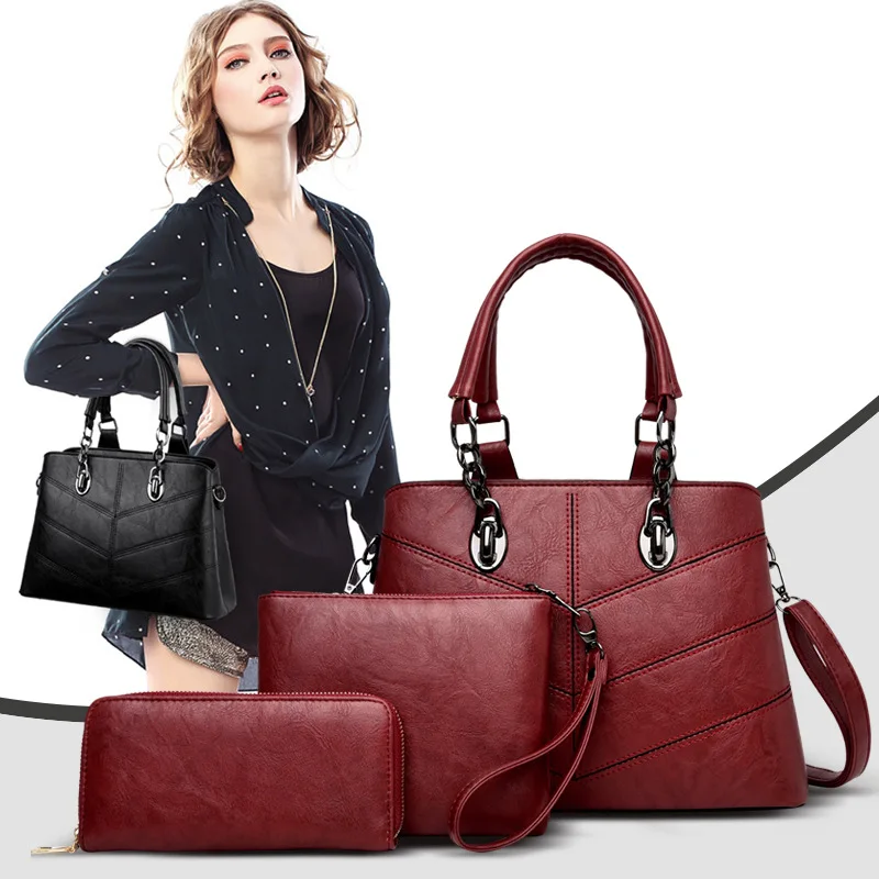 2019 Summer New Style Retro Handbag Europe And America Fashion Three-piece Set One-Shoulder Oblique Different Size Bags
2019 Summer New Style Retro Handbag Europe And America Fashion Three-piece Set One-Shoulder Oblique Different Size Bags