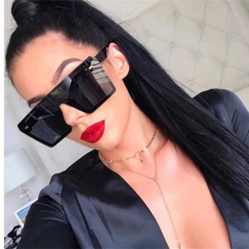 2020 Arrival Oversized Square Sunglasses Women Luxury Brand Fashion Sun Glasses Flat Top Clear Lens One Piece Shade Mirror UV400
2020 Arrival Oversized Square Sunglasses Women Luxury Brand Fashion Sun Glasses Flat Top Clear Lens One Piece Shade Mirror UV400