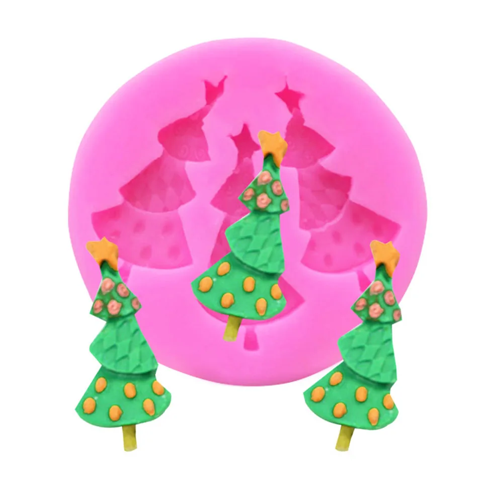 1pc Christmas Silicone Mold 3 Christmas Tree Molds Fondant Chocolate Gumpaste Mold Cake Decorating Tools moldes de silicona
1pc Christmas Silicone Mold 3 Christmas Tree Molds Fondant Chocolate Gumpaste Mold Cake Decorating Tools moldes de silicona
