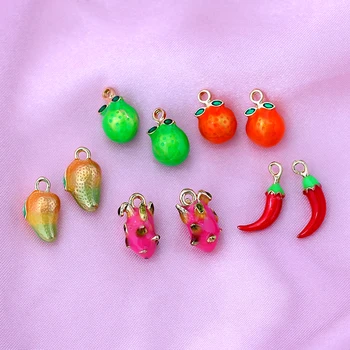 JUST FEEL 5Pcs/Set Alloy Metal Drop Oil Fruit Orange Dragon Fruit Mango Charms Pendant For DIY Bracelet Necklace Jewelry Making
JUST FEEL 5Pcs/Set Alloy Metal Drop Oil Fruit Orange Dragon Fruit Mango Charms Pendant For DIY Bracelet Necklace Jewelry Making