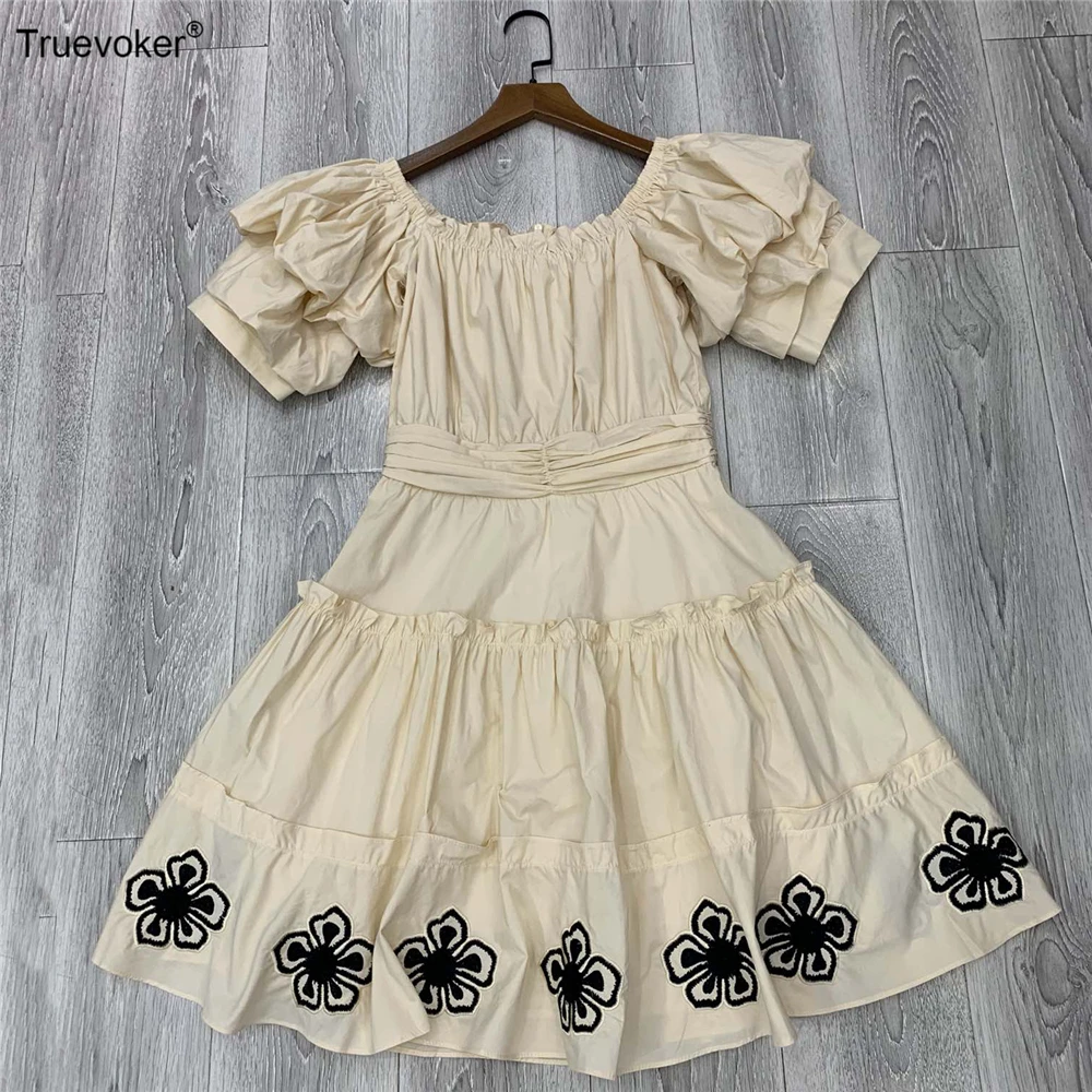 Truevoker Summer Designer Cotton Dress Women's High Quality Slash Collar Vintage Embroidery Pure Khaki Holiday Dress
Truevoker Summer Designer Cotton Dress Women's High Quality Slash Collar Vintage Embroidery Pure Khaki Holiday Dress