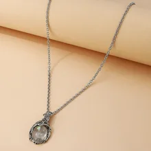 1pc Vintage Style Silver Color Pendant Necklace Creative Colorful Moonstone Pendant Clavicle Chain Women Men Jewelry Gift
1pc Vintage Style Silver Color Pendant Necklace Creative Colorful Moonstone Pendant Clavicle Chain Women Men Jewelry Gift