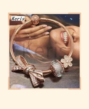 High Quality Reproduction 1:1 100% Silver Rose Gold Bow Bead String Bracelet Free Delivery 
High Quality Reproduction 1:1 100% Silver Rose Gold Bow Bead String Bracelet Free Delivery