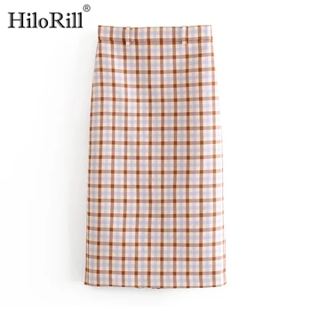 Women Fashion Plaid Midi Skirts High Waist Casual Chic Split Skirt Office Lady Side Zipper Elegant Long Skirt Faldas Mujer
Women Fashion Plaid Midi Skirts High Waist Casual Chic Split Skirt Office Lady Side Zipper Elegant Long Skirt Faldas Mujer
