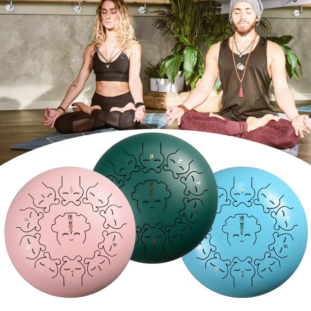 12 Inch 11 Note Hand Drum Steel Tongue Drum Percussion Instrument Hand Pan Drum With Drum Mallet Carry Bag Percussion Instrument