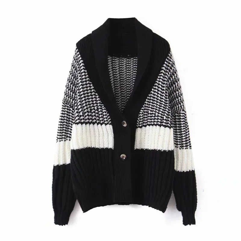 JOUDOO Patchwork Hit Color Knitting Sweaters For Female V Neck Lantern Long Sleeve Loose Thick Autumn Sweater Fashion Clothes
JOUDOO Patchwork Hit Color Knitting Sweaters For Female V Neck Lantern Long Sleeve Loose Thick Autumn Sweater Fashion Clothes